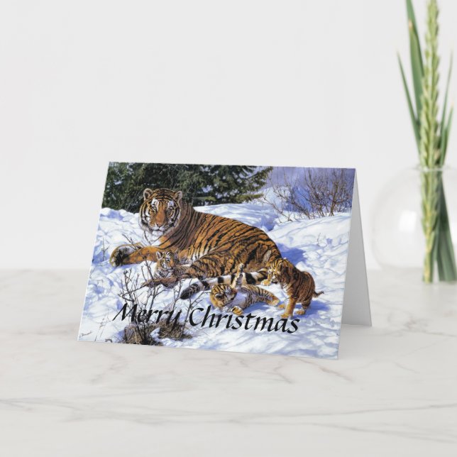 Tigerjulkort Helgkort (Framsida)