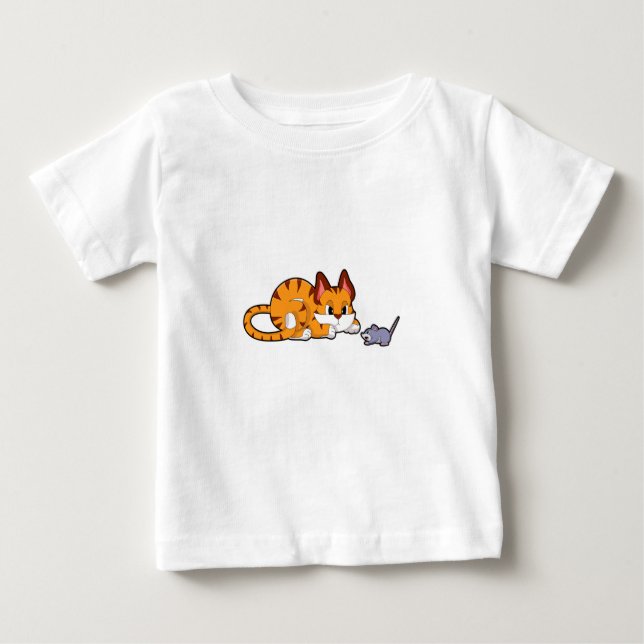 Tigerkatt med mus t shirt (Framsida)