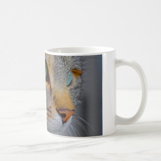 Tigerkattporträtt Kaffemugg (Höger)