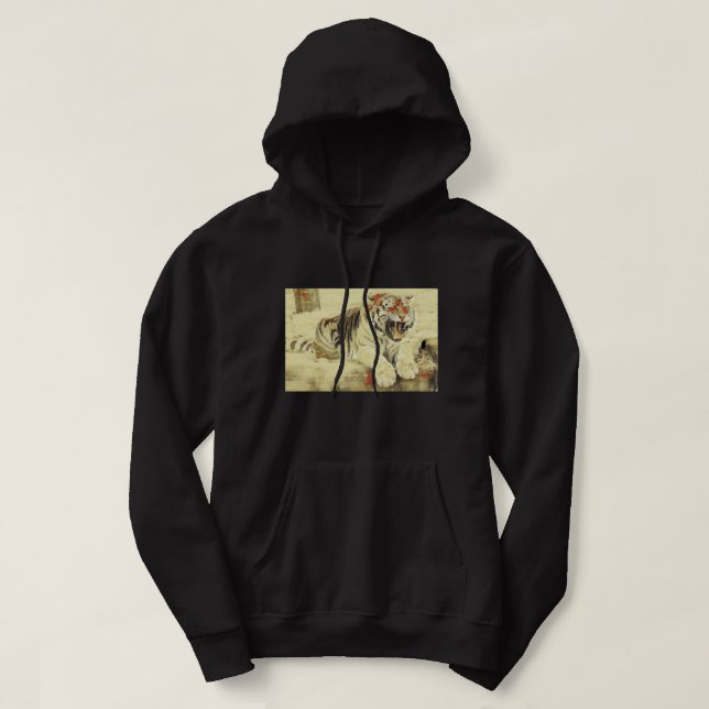 Tigerkonsmålning av Abstrakt. Perfekt des Hoodie (Design framsida)