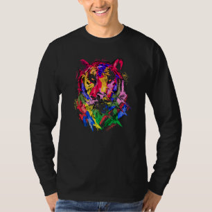 Tigerkonst Djurälskare Färgrik Premium T Shirt