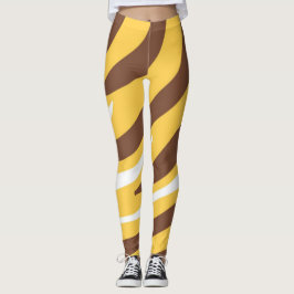 tigerkonst i abstrakten leggings
