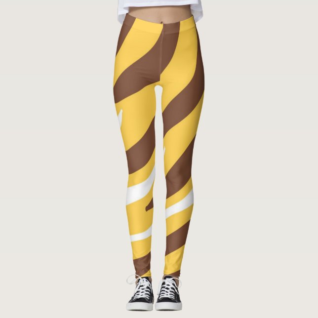 tigerkonst i abstrakten leggings (Framsida)