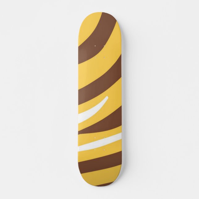 tigerkonst i abstrakten mini skateboard bräda 18,5 cm (Framsida)