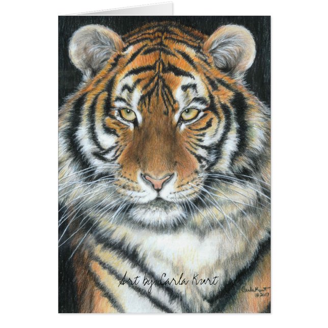 Tigerkort Hälsningskort (Framsidan)