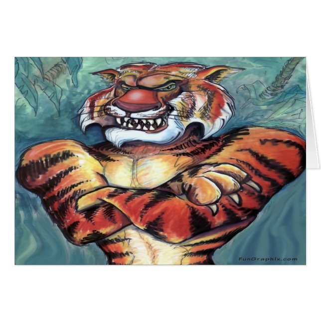 Tigerkort Hälsningskort (Framsidan Horizontal)