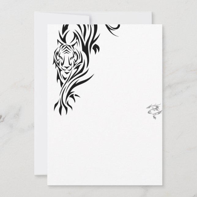 Tigerkort Inbjudningar (Framsida)