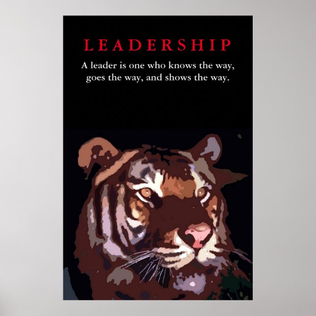 Tigerledande inspirationspart poster (Framsidan)