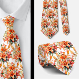 Tigerlilja Orange Stargazer Lilja Liljor Slips