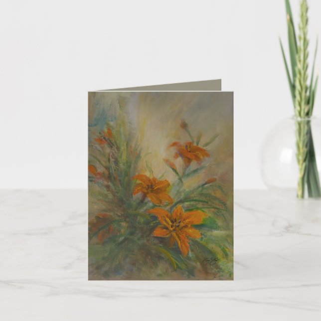 Tigerliljor 4 x 5,6" kort (Framsida)