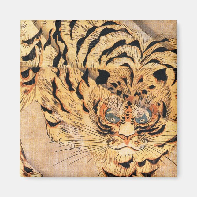 Tigermålning Magnet (Framsidan)
