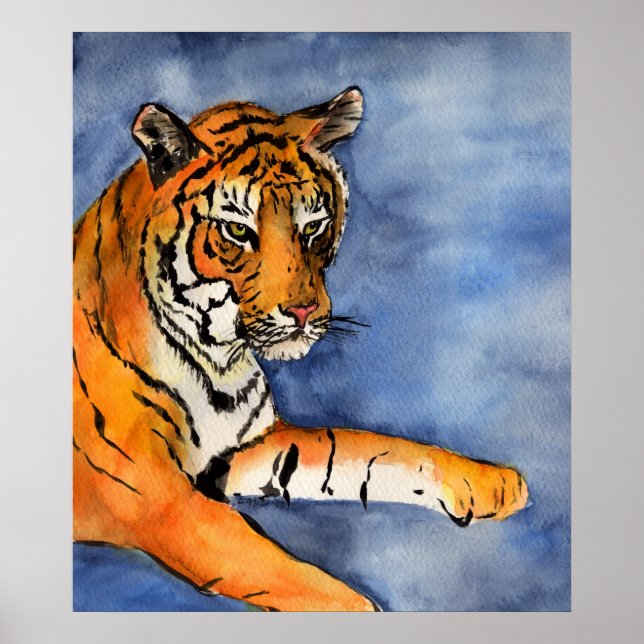 Tigermålning Poster (beskärt) (Framsidan)