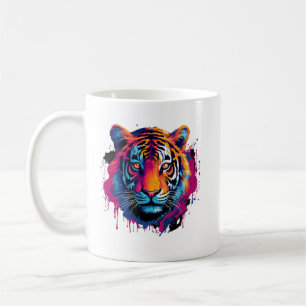 Tigermålning Vilda Djur & Illustrationer av Djur Kaffemugg