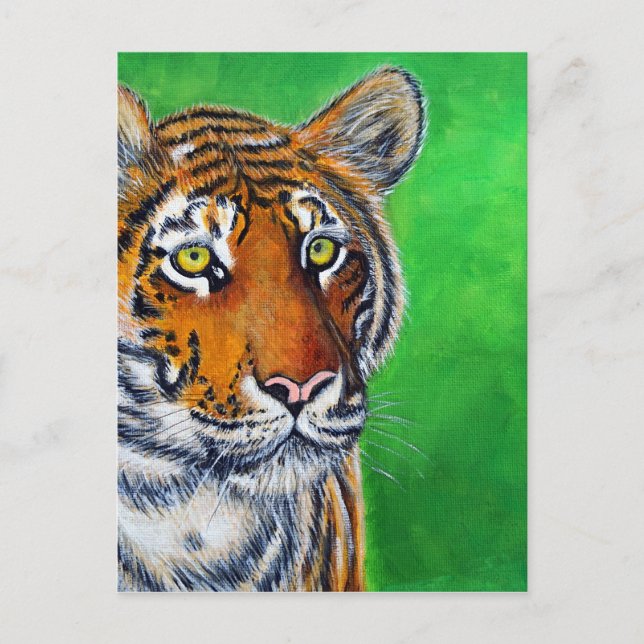 Tigermålning Vykort (Framsida)