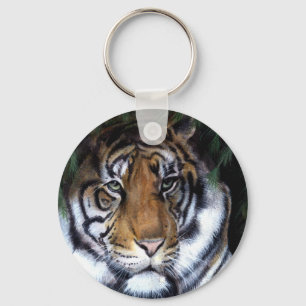 Tigermålningkeychain Nyckelring