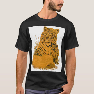 Tigermor och ungar t-shirt