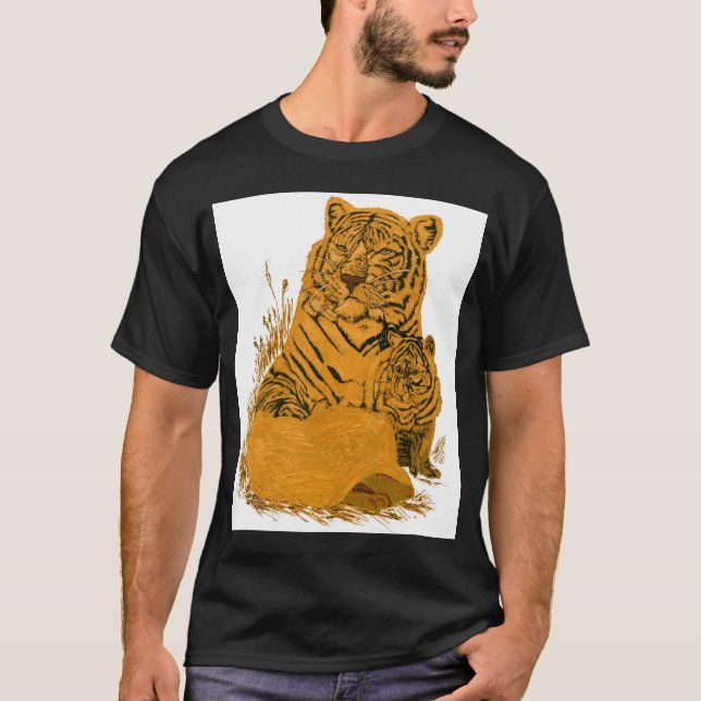 Tigermor och ungar t-shirt (Framsida)
