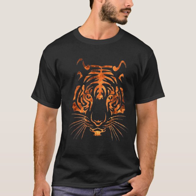 Tigern flammar tröja (Framsida)