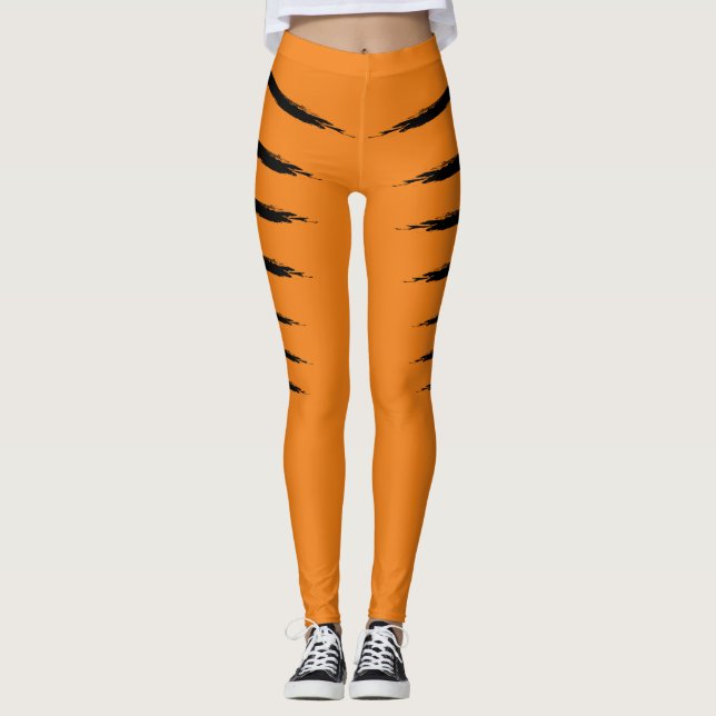 Tigern görar randig damasker leggings (Framsida)