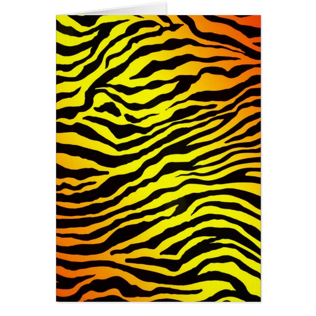 Tigern görar randig (porträtt) hälsningskort (Framsidan)