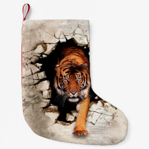 Tigern i bild kommer från den förstörda leralten liten julstrumpa