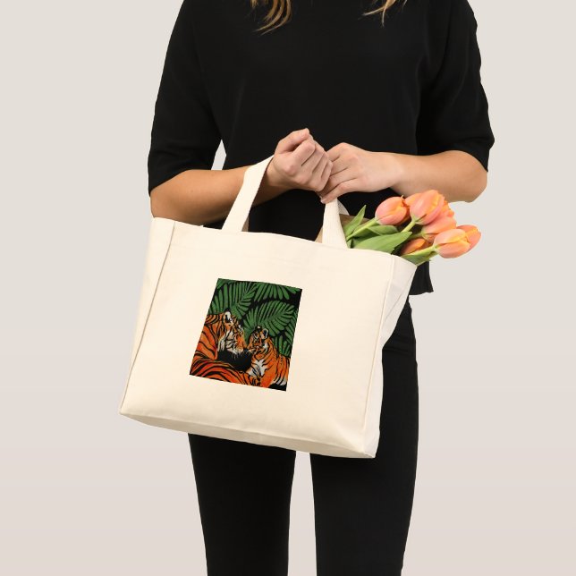 tigern morsa och unge mini tygkasse (Framsida (produkt))