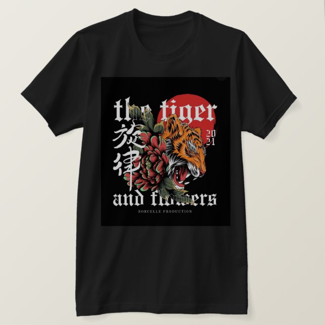 Tigern och Dragon 3t-design T Shirt (Design framsida)