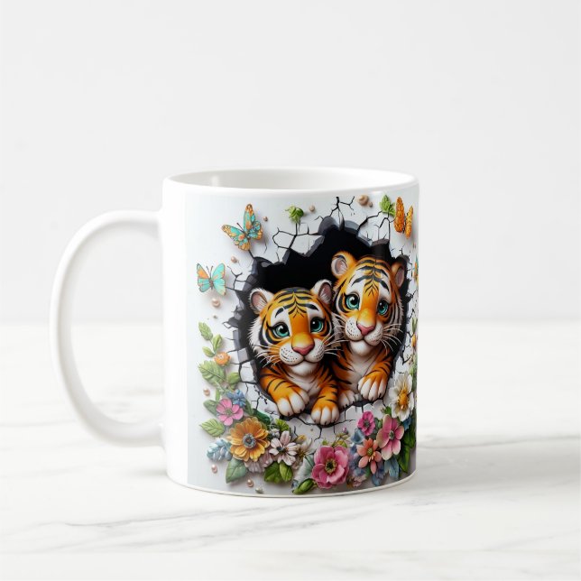 Tigern och Unge i lycklig Kaffemugg (Vänster)