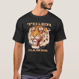 Tigern spelar dobbel t-shirt