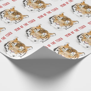Tigerns år 2022 kinesiskt nyår zodiakdjur presentpapper
