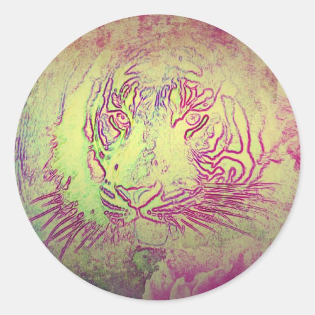 Tigerns källa runt klistermärke (Framsida)