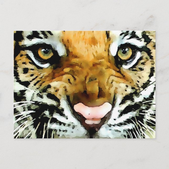Tigerns ögon vykort (Framsida)
