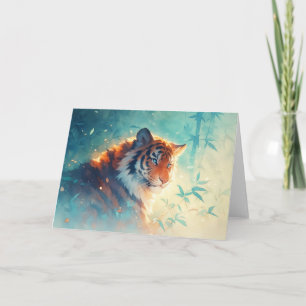 Tigerns stillhet i morgonljuset kort