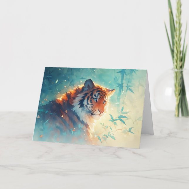 Tigerns stillhet i morgonljuset kort (Framsida)