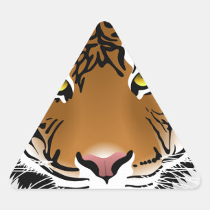 Tigerögon Triangelformat Klistermärke
