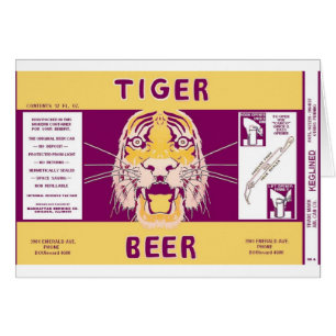 Tigeröl Manhattan som bryggar Chicago Illinois ka Hälsningskort