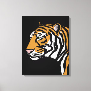 Tigerprofil Porträtt Canvastryck