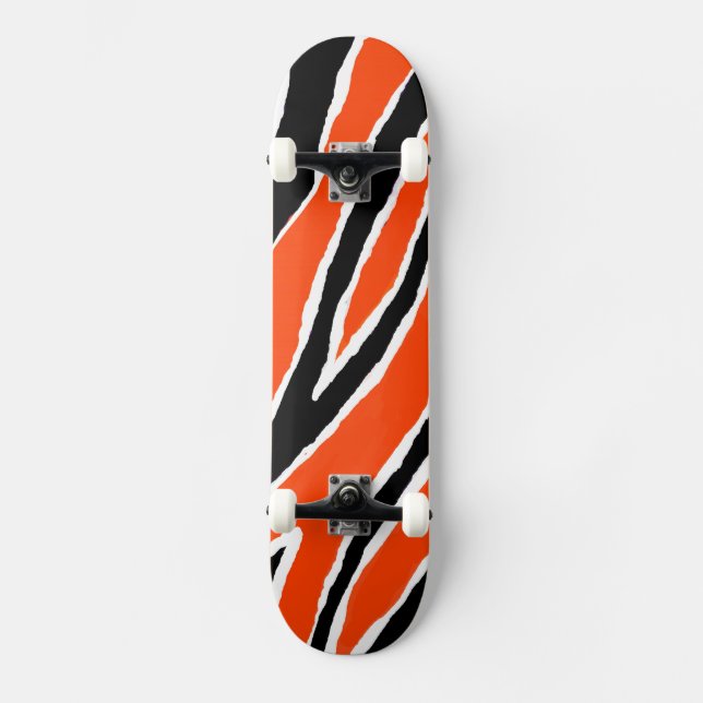 Tigerränder Old School Skateboard Bräda 18 Cm (Framsida)