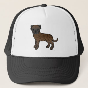 Tigerrandig Bullmastiff Söt Tecknad Hund Keps
