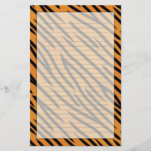 Tigerrandmönster Brevpapper