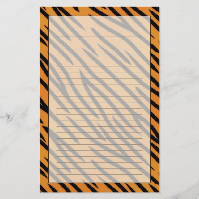 Tigerrandmönster Brevpapper (Framsida)