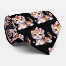 Tigers Adsible Kawaii Cute Neck Tie Slips