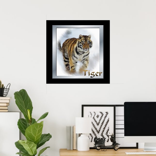 Tigers Älskare Art Poster (Hemmakontoret)