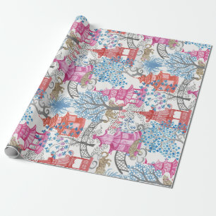 Tigers and Pagoda Forest in Spicy Presentpapper