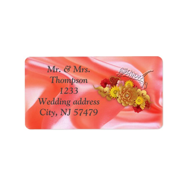 Tigers år adressetikett (Framsidan)