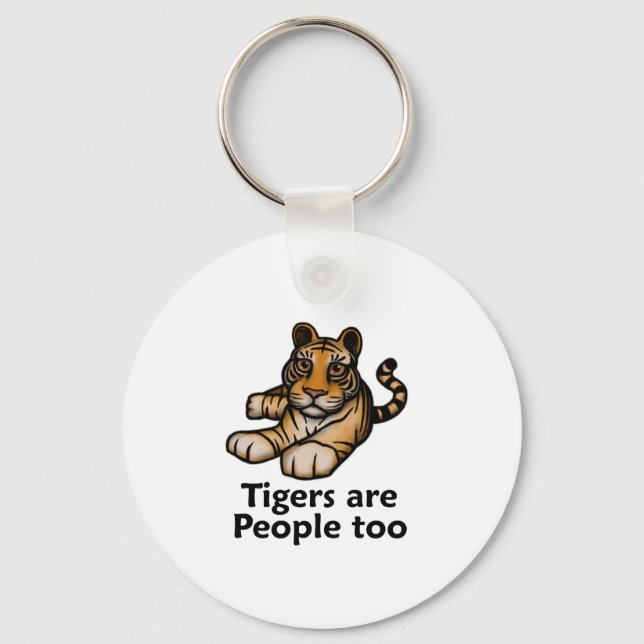Tigers är också människor nyckelring (Framsida)