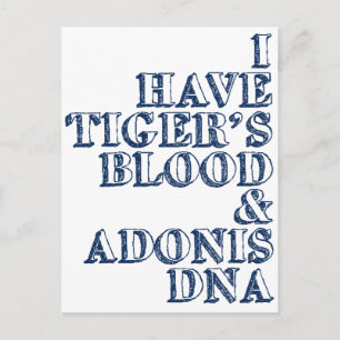 Tigers blod adonis dna Sheen Vykort