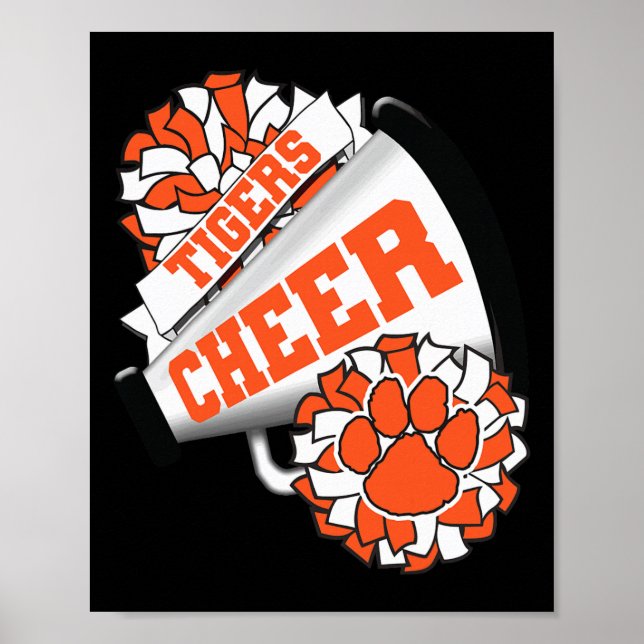Tigers Cheerleading Ck Till Skolan Cheer Laganda Poster (Framsidan)