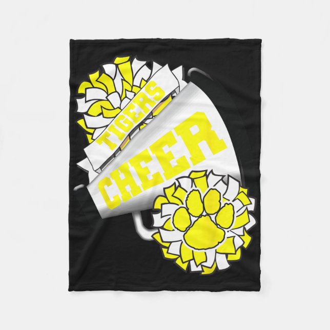 Tigers Cheerleading Ck Till Skolan Cheer Team Ande Fleecefilt (Framsidan)