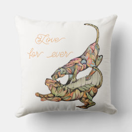 Tigers dansar Kärlek för alltid Dekorativ kudde
